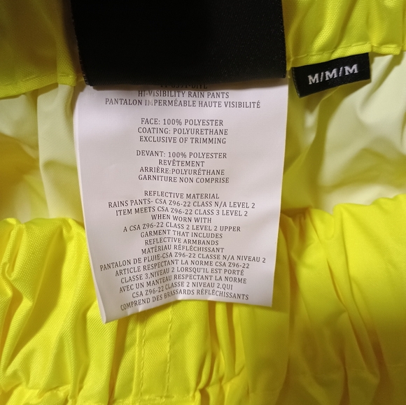 Dickies Hi Vis 2-Piece Safety Rain Suit yellow black orange 3M men size MEDIUM - Picture 12 of 13